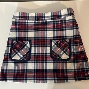 Brooks Brothers Girls Plaid Skirt with Side Zip and Adjustable Waist - 5